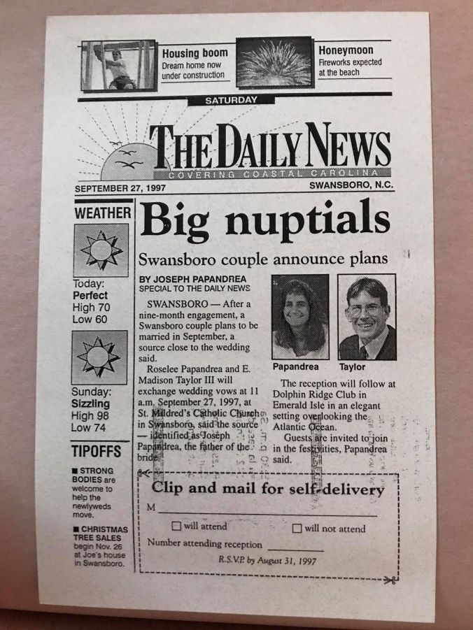 Our wedding invitation